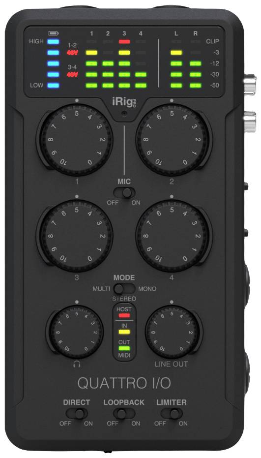 IK Multimedia Audio Interface iRig Pro Quattro I/O Monitor-Controlling