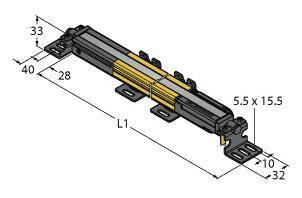 Turck Lichtvorhang SLPE25-970 Schutzfeldhöhe 970mm
