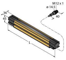 Turck Lichtvorhang SLLCR40-1820P8 Schutzfeldhöhe 1820mm