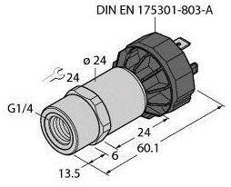 Turck Drucktransmitter 1 St. PT2.5R-1001-I2-DA91/X