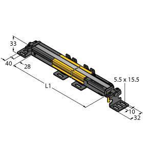 Turck Lichtvorhang SLPVAP14-270P88 Schutzfeldhöhe 270mm
