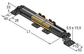 Turck Lichtvorhang SLPVAP14-550P88 Schutzfeldhöhe 550mm