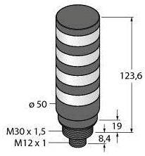 Turck Signalsäule 3026210 TL50BLRYGBQ 1St.