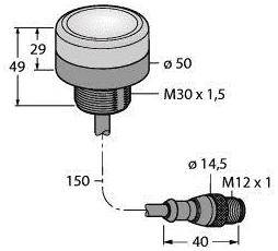 Turck Rundumleuchte K50BCLRXXPQP 3018869 Dauerlicht