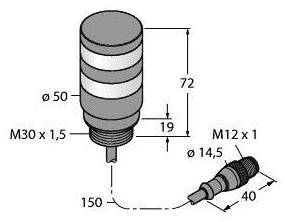 Turck Signalsäule 3025388 TL50BLG1R1QP 1St.