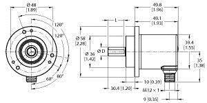Turck Absolut Drehgeber 1 St. REM-116T10C-7ASARNS-H1151 Magnetisch