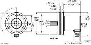 Turck Absolut Drehgeber 1 St. REM-116T10S-7ASARWL-H1151 Magnetisch