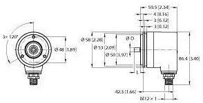 Turck Absolut Drehgeber 1 St. REM-105S10S-9D32B-B1M12/N46 Optisch