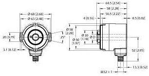 Turck Absolut Drehgeber 1 St. REM-104H14E-5C13S12M-H1181 Optisch