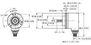 Turck Absolut Drehgeber 1 St. REM-103S10C-5C13S12M-H1181 Optisch