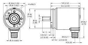 Turck Absolut Drehgeber 1 St. REM-101S10S-9D38B-H1151 Magnetisch