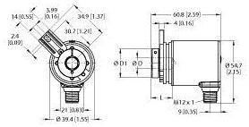 Turck Absolut Drehgeber 1 St. REM-98B6T-8BAL-H1151 Magnetisch