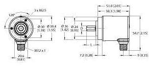 Turck Absolut Drehgeber 1 St. REM-97SA0C-8BAR-H1151 Magnetisch