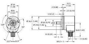 Turck Inkremental Drehgeber 1 St. REI-04Q6C-2H1024-H1181 Optisch