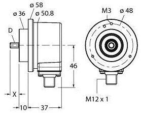 Turck Inkremental Drehgeber 1 St. REI-10S12C-4B512-H1181 Optisch