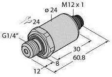 Turck Drucktransmitter 1 St. PT40R-2004-I2-H1141/X