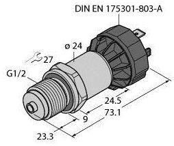 Turck Drucktransmitter 1 St. PT9V-1008-U1-DA91