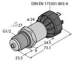 Turck Drucktransmitter 1 St. PT0.25R-1008-I2-DA91/X