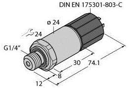 Turck Drucktransmitter 1 St. PT16R-2004-I2-DC91/X