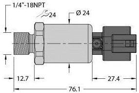 Turck Drucktransmitter 1 St. PT5000PSIG-2103-I2-DT043P