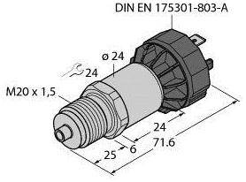 Turck Drucktransmitter 1 St. PT16A-1020-I2-DA91