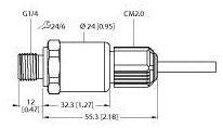 Turck Drucktransmitter 1 St. PT16R-1004-I2-CM2.0
