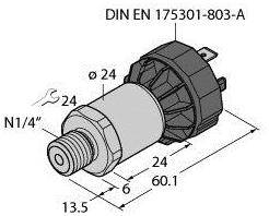 Turck Drucktransmitter 1 St. PT40R-1003-I2-DA91