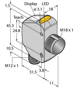 Turck Laser-Distanz-Sensor Q4XTILAF500-Q8
