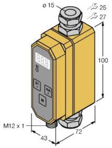 Turck Durchfluss-Sensor FCMI-15D12DYA4P-LIUP8X-H1141/S1352 100002693 1St.