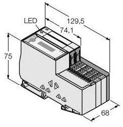 Turck TI-BL20-E-DPV1-4 1545123 Sensor/Aktorbox passiv 1St.