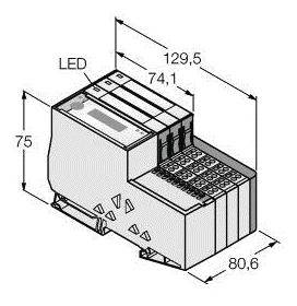 Turck TI-BL20-E-DPV1-6 1545124 Sensor/Aktorbox passiv 1St.
