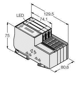 Turck TI-BL20-E-DPV1-6 1545124 Sensor/Aktorbox passiv 1St.