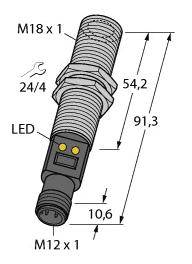 Turck 3081128 M18TIP8Q Temperatursensor