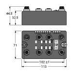 Turck BLCDN-4M12MT-8DO-0.5A-N 6811012 Sensor/Aktorbox aktiv 1St.