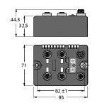 Turck BLCDN-4M12S-2AI2AO-VI 6811058 Sensor/Aktorbox aktiv 1St.