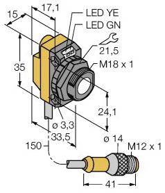 Turck 3073163 Ultraschall-Reflexionstaster QS18UNAEQ5 1St.