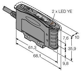 Turck 3063992 D10UNFP Lichtleitersensor 1 St. (L x B x H) 68.1 x 10.5 x 35.9mm