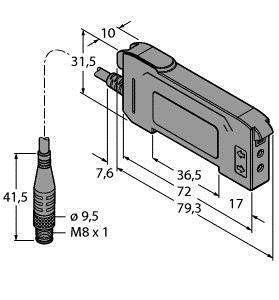 Turck 3019352 DF-G1-NS-Q3 Lichtleitersensor 1 St. (L x B x H) 79.3 x 10 x 33mm