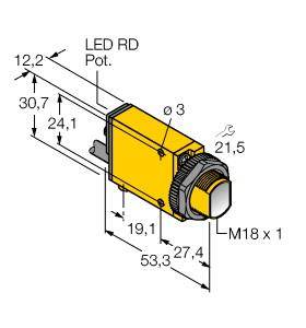 Turck 3050984 SM312FPGMHS W/30 Lichtleitersensor 1 St. (L x B x H) 53.3 x 12.3 x 30.7mm