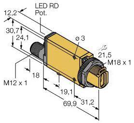Turck 3050987 SM312FVGQD Lichtleitersensor 1 St. (L x B x H) 71.3 x 12.3 x 30.7mm