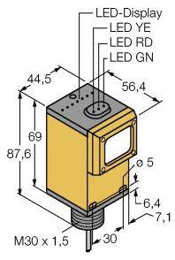 Turck 3038465 Q45VR2FP W/30 Lichtleitersensor 1 St. (L x B x H) 56.4 x 44.5 x 87.6mm