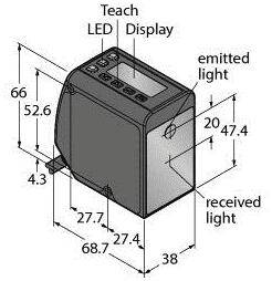 Turck 3802533 LTF24IC2LD Lichtleitersensor 1 St. (L x B x H) 77 x 56 x 56mm