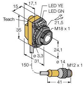 Turck 3073172 Ultraschall-Reflexionstaster QS18UPAQPMA 1St.