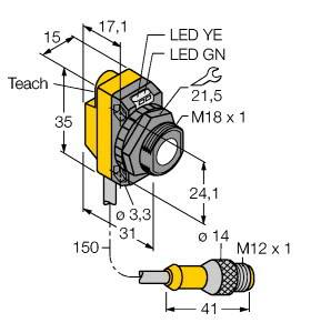 Turck 3073172 Ultraschall-Reflexionstaster QS18UPAQPMA 1St.