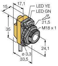 Turck 3074233 Ultraschall-Reflexionstaster QS18UPAE W/30 1St.
