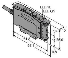 Turck 3073123 D10AFPY W/30 Lichtleitersensor 1 St. (L x B x H) 68.1 x 10 x 35.9mm