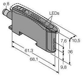 Turck 3073414 D10BFPGQ5 Lichtleitersensor 1 St. (L x B x H) 84.4 x 10.5 x 35.9mm