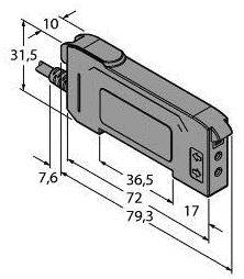 Turck 3087626 DF-G2B-PS-2M Lichtleitersensor 1 St. (L x B x H) 79.3 x 10 x 33mm