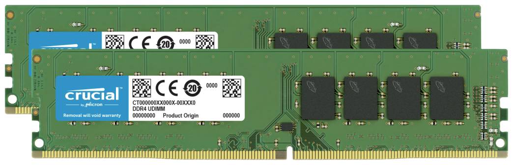 Crucial CT2K16G4DFRA32A PC-Arbeitsspeicher Kit DDR4 32GB 2 x 16GB 3200MHz 288pin DIMM CL22 CT2K16G4DFRA32A
