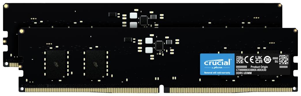 Crucial CT2K8G48C40U5 PC-Arbeitsspeicher Kit DDR5 16 GB 2 x 8 GB 4800 MHz 288pin DIMM CL40 CT2K8G48C40U5